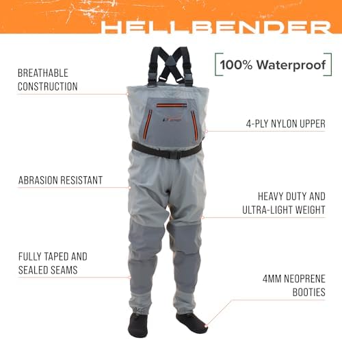 FROGG TOGGS Hellbender Breathable Waterproof Stockingfoot Fishing Chest Wader for Fishing