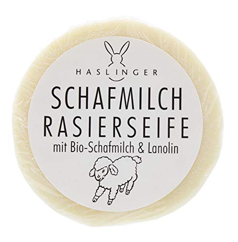 HASLINGER Sheep Milk Shaving Soap, 1 Pound