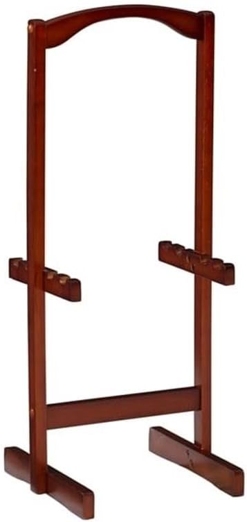 Riverbay Furniture 5 Piece TV Tray Table Set, Faux Marble Tops, Rubberwood and MDF, Brown Finish, Includes 4 Folding Tray Tables and 1 Storage Stand, Compact Design for Living Room or Home Use
