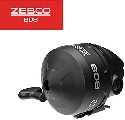 Zebco 808 Spincast Fishing Reel, Changeable Right- or Left-Hand Retrieve, Pre-Spooled with Zebco Fishing Line, Dial-Adjustable Magnum Drag