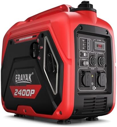 ERAYAK 4500W Portable Inverter Generator for Home Use, Super Quiet Small Generator for Camping Outdoor Emergency Power Backup, Gas Powered Engine, ECO Mode, EPA Compliant
