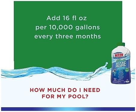 HTH 67033 Ultimate Algae Guard Swimming Pool Algaecide Cleanser, 1 qt
