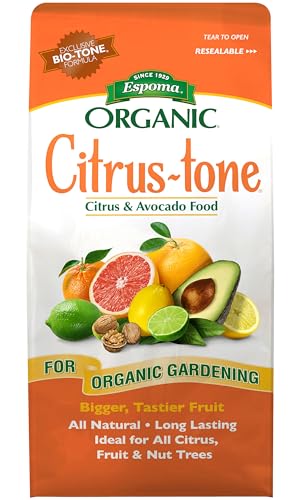 Espoma Organic Citrus-Tone 5-2-6 Natural & Organic Fertilizer and Plant Food for All Citrus, Fruit, Nut & Avocado Trees