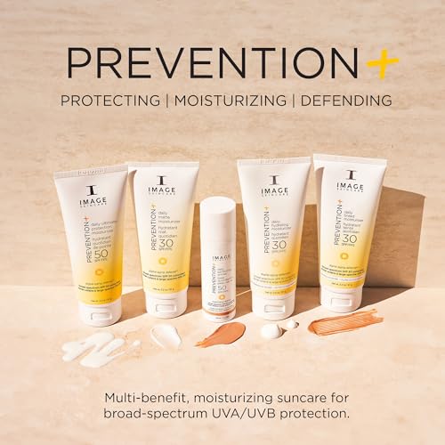 IMAGE Skincare PREVENTION+ Daily Ultimate Protection Moisturizer, SPF 50 Face Sunscreen Lotion, Zinc Oxide, Blendable with No White Cast, 3.2 oz
