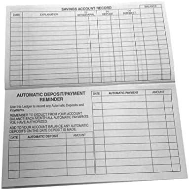 50 Page Checkbook Registers Standard Check Register Bank Transaction Register with 2026 2027 2028 Calendars, Set of 3
