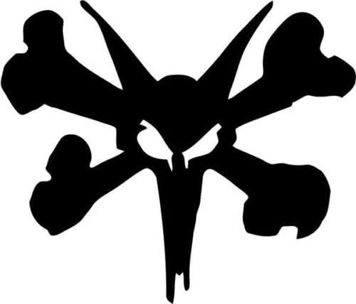 Skull Bone Wheels Skateboard Crossbones Car Truck Windows Decor Decal Sticker - Die cut vinyl decal for windows, cars, trucks, tool boxes, laptops