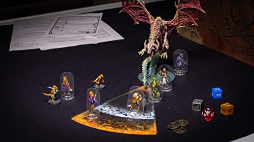Arcknight Dungeons & Dragons Spell Effects AOE Templates - DND Accessories 24pc Complete Area of Effect Marker Set for D&D 5E - Clear Overlay