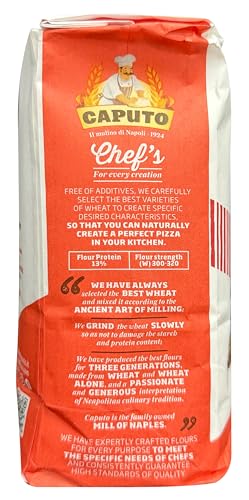 Antimo Caputo Chef's Flour 2.2 LB - Italian Double Zero 00 - Soft Wheat for Pizza Dough, Bread, & Pasta