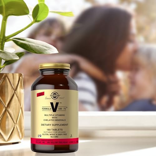 Solgar Formula VM-75, 90 Tablets - Vitamin A, B6, B12, C, D, E, Vegan | Multivitamin with Chelated Minerals - Biotin, Magnesium, Calcium, Iron, Zinc, Gluten Free, Dairy Free, Kosher - 90 Servings