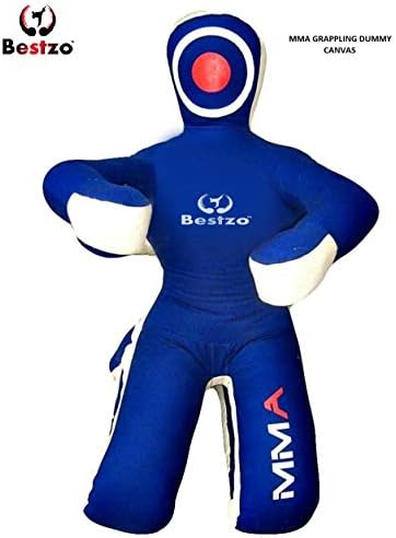 Bestzo MMA Martial Arts Brazilian Grappling Dummy Jiu Jitsu Punching Bag Sitting Position-Unfilled Hands on Front