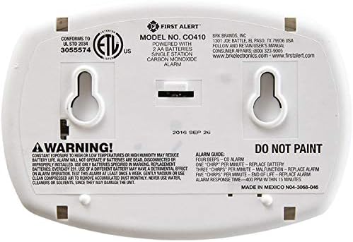First Alert/BRK Brands 1039727 Carbon Monoxide Detector