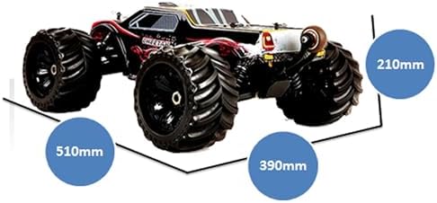 JLBRACINGRC 1/10 Brushless RC Cars for Adults, 80+ KPH, 4WD RC Trucks |120A ESC Monster Trucks, All-Terrain Off-Road Big Remote Control Car