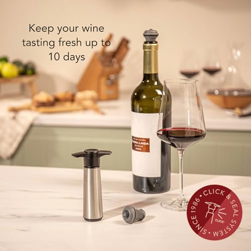 Vacu Vin Vacu vin stainless steele wine saver 1 pump 1 stopper, 1 Ounce