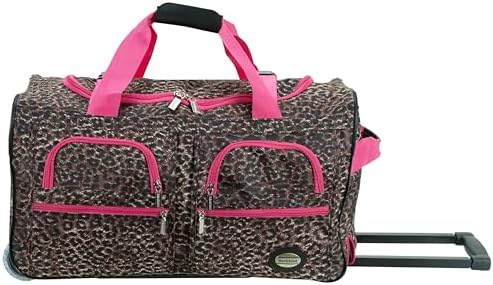Rockland Rolling Duffel Bag, Black, 22"