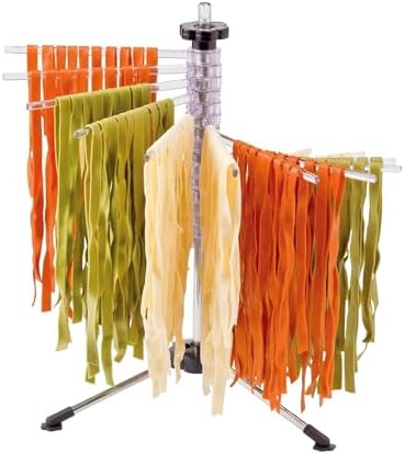 Fante's Collapsible Pasta Drying Rack, for Drying Spaghetti Fettuccine Angel Hair Linguini and Long Homemade Noodles