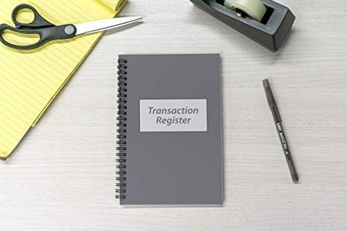 Side Spiral Bound Slate Gray Checkbook/Transaction Register