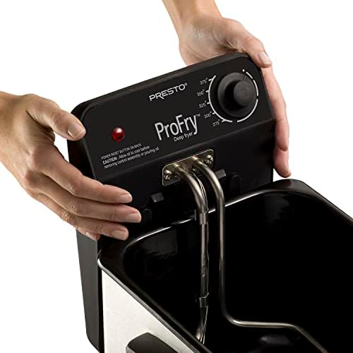 National Presto 05461 Stainless Steel Pro Fry Immersion Element Deep Fryer,Silver, 15.40 x 11.60 x 10.60 inches
