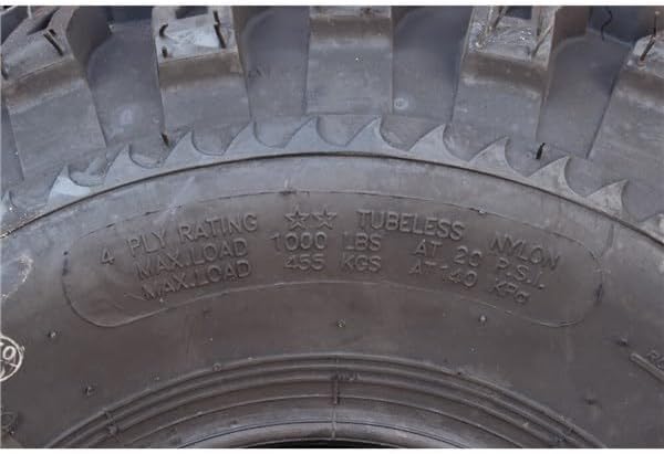 P334 Golf Cart Tire- 22 x 11-8 - All Terrain Golf Cart Tires, Four-Ply Rated Quad Tire, Utility Terrain Vehicle Tire with 15.5 Millimeters Tread Depth