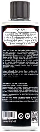 Chemical Guys, Tire & Trim Gel for Plastic & Rubber, Restores Shine, 16 oz | Thick gel restores faded tires