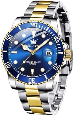 OLEVS Watches for Men,Classic Luxury Big Face Men Watches, Silver Dress Stainless Steel Men Wrist Watch with Luminous Analog Relojes para Hombres