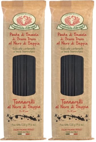 Rustichella D' Abruzzo Spaghetti Di Nero Black Squid Ink Pasta 17.6 Oz.