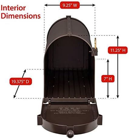 Whitehall Products Deluxe Mailbox Package, Aluminum, French Bronze - Includes Side plaques (Order Form Will be with delivery)
