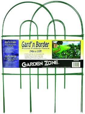 Origin Point Gard'n Border Round Folding Fence, Green, 10-Inch x 10-Feet
