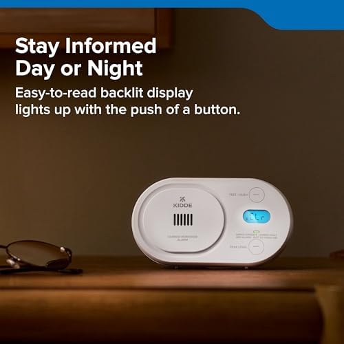 Kidde Carbon Monoxide Detector, AA Battery Powered CO Alarm with LEDs, Test-Reset Button, Low Battery Indicator, Portable