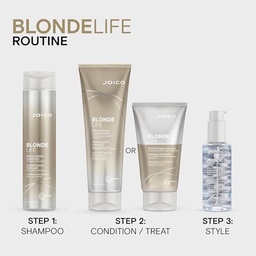 Joico Blonde Life Brightening Conditioner | For Blonde Hair | Illuminate Hydration & Softness | Add Softness & Smoothness | Sulfate Free | With Monoi & Tamanu Oil