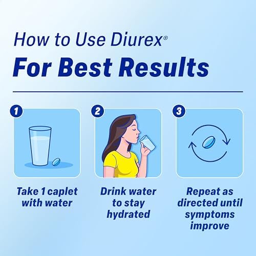 Diurex Caffeine-Free Bloat Relief, Maximum Strength, Relieve Water Bloat Discomfort, Up to 6 Hours of Relief, 48 Count | Promptly relieves water & belly bloat, discomfort, puffiness & swelling. Maximum strength with up to 6 hours relief.