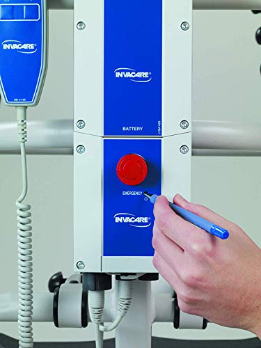 Invacare Reliant 450 Battery-Powered Patient Lift with Low-Base | 450 lb Capacity Power Lift | Includes 2 Batteries, Wall Charger, and Padded 6-Point Swivel Bar | Floor-to-High Bed Transfer