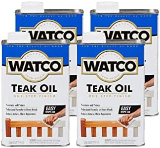 Watco Teak Oil Wood Finish, Quart, Clear