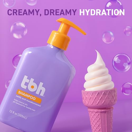 TBH Teen & Kids Shampoo - Lightweight and Detangling Hydrating Hair Shampoo for Dry, Oily, Fine, Curly