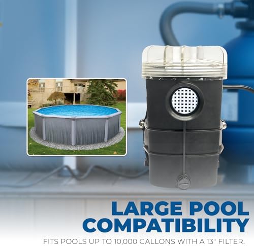 XtremepowerUS 3/4HP 2,400GPH High Flow Pond DIY Self Priming for Above Ground Swimming Pool Pump Strainer Basket 1.5" NPT Inlet/Outlet With Adapter Set