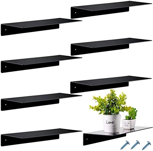 Blulu 8 Pcs Clear Acrylic Shelves 14 x 5 x 2 Inches Clear