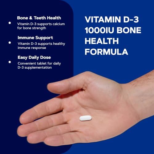 GNC Vitamin D-3 25mcg, Supports Healthy Teeth and Bones, 180 Tablets