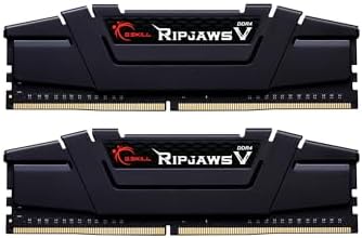 G.SKILL RipjawsV Series DDR4 RAM (XMP) 16GB (2x8GB) 3200MT/s CL16-18-18-38 1.35V Intel AMD Desktop Computer Memory U-DIMM - Black (F4-3200C16D-16GVKB)