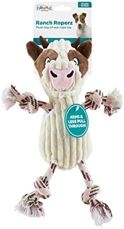 Outward Hound by Charming Pet Ranch Roperz Cow Plush Squeaky Dog Toy