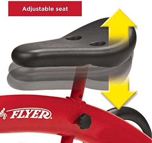 Radio Flyer Scoot About Ride On, Toddler Ride On Toys, for Toddlers 1-3 | Adjustable Seat, Stable Wide-Set Front Wheels, Clear Kick Path