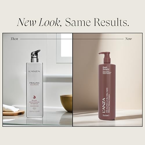 L'ANZA Healing Colorcare Purple Shampoo For Blondes & Highlights Purple Toning Shampoo, Neutralizes Brass, Brightens Blonde, Adds Shine, Repairs, Moisturizing, Color Safe, Sulfate Free