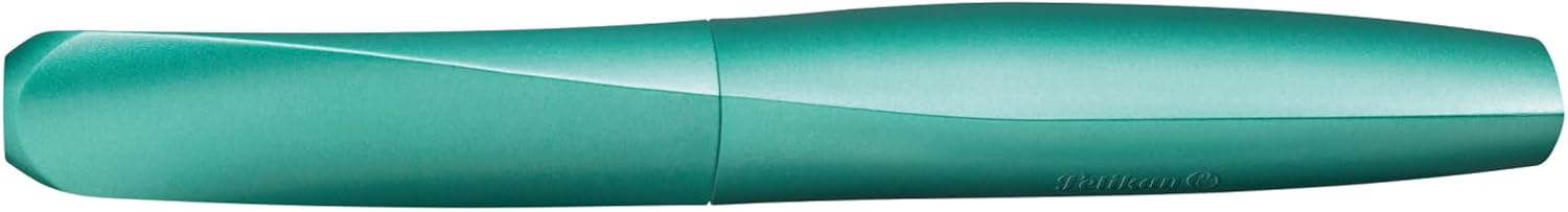 Pelikan Twist Fountain Pen with 1 Ink Cartridge, Medium Nib, Silver, Boxed (947101)