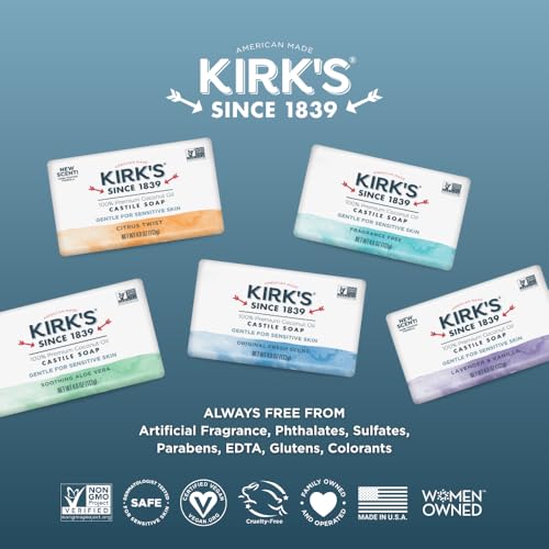 Kirk's Original Coco Castile Bar Soap Original Fresh Scent 4 Ounces (Pack of 24)