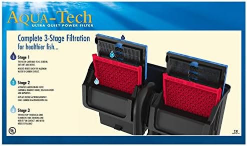 Aqua-Tech Ultra Quiet Power Filter, For Aquariums 20-40 Gallons
