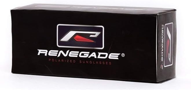 Renegade Patented Bifocal Polarized Reader Half Rim Men's Fishing Sunglasses 100% UV Protection with Microfiber Bag (Glossy Black Frame