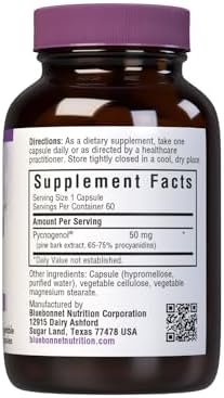 BLUEBONNET NUTRITION PYCNOGENOL 50 mg | Third-party tested for purity and potency; manufactured in the USA