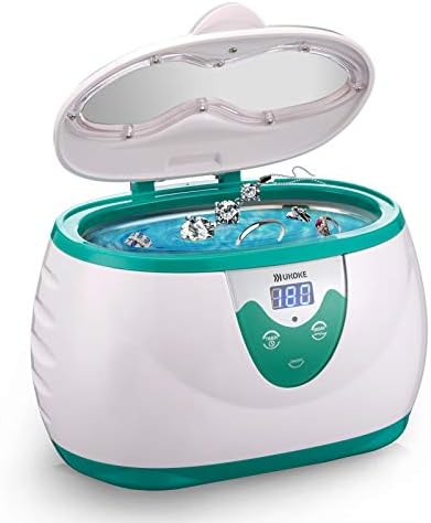 Ukoke UUC06S Ultrasonic Cleaner, Professional Jewelry Cleaner for Eyeglasses, Rings and Watches, 42kHz Portable Sonic Cleaner with 600ml Capacity Stainless Steel Tank