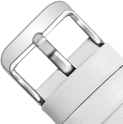 Fullmosa 22mm Quick Release Leather Watch Band for Garmin Samsung Galaxy | Strap for Garmin Vivoactive 4 45mm,Garmin Venu 4(45mm)/Venu 3/Venu 2,Samsung Galaxy Women Men, Red&Silver Buckle