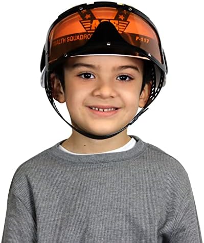 Aeromax Jr. Armed Forces Pilot Helmet with Tinted, Movable Visor White, Fits Ages 3-12