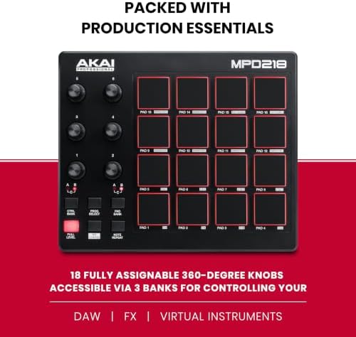 Akai Professional MPD218 USB MIDI Pad Controller