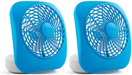 O2COOL Treva 5 in Portable Battery Powered Desk Fan 2-Speed Black | Yes